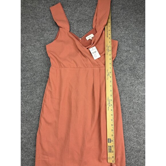 Bohme Dress Womens Medium Rose Drop Sly Fitted Midi Sleeveless Wrap Tulip Hem - Picture 6 of 10